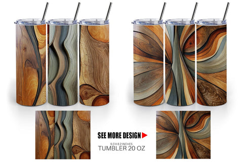 Tumbler Wrap Wood Wave Texture Sublimation artnoy 
