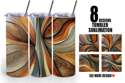 Tumbler Wrap Wood Wave Texture Sublimation artnoy 