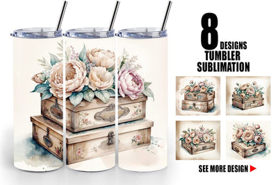 Tumbler Wrap Wooden Cigar Box Sublimation artnoy 