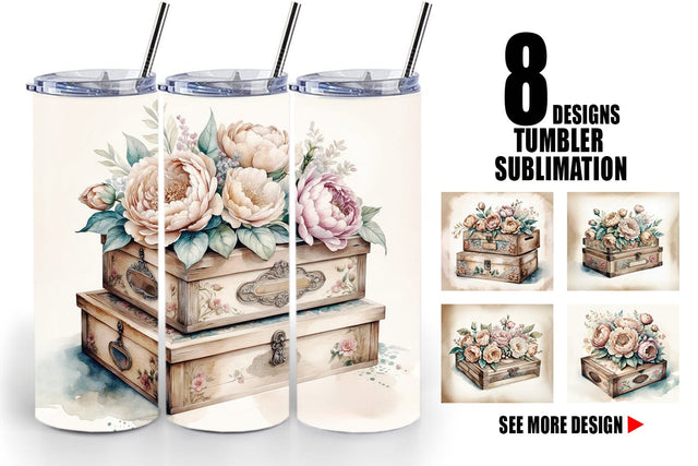 Tumbler Wrap Wooden Cigar Box Sublimation artnoy 