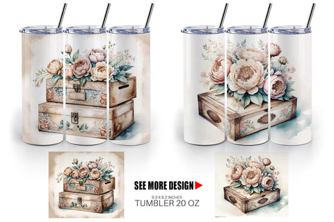 Tumbler Wrap Wooden Cigar Box Sublimation artnoy 