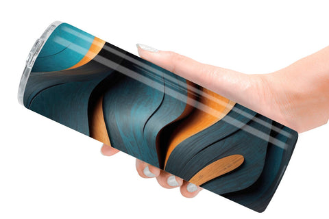 Tumbler Wrap Wooden Waves Sublimation artnoy 