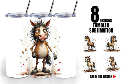 Tumbler Wrecked Nutcracker Horse Sublimation artnoy 