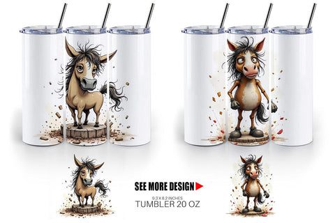 Tumbler Wrecked Nutcracker Horse Sublimation artnoy 