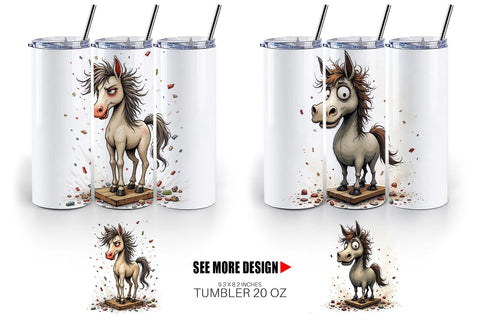 Tumbler Wrecked Nutcracker Horse Sublimation artnoy 
