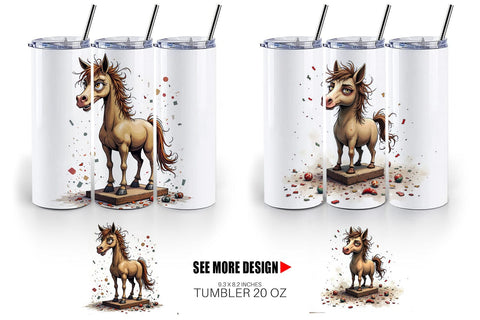 Tumbler Wrecked Nutcracker Horse Sublimation artnoy 