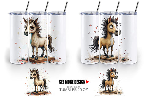 Tumbler Wrecked Nutcracker Horse Sublimation artnoy 