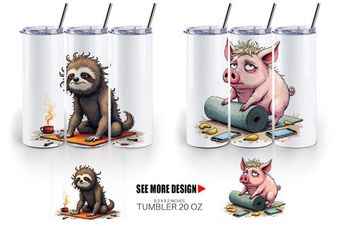 Tumbler Yoga Grumps Sublimation artnoy 