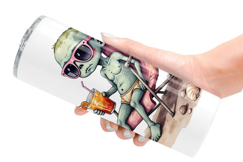 Tumbler Zany Zombie Escapades Sublimation artnoy 