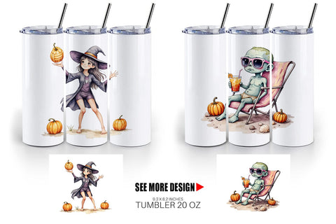 Tumbler Zany Zombie Escapades Sublimation artnoy 