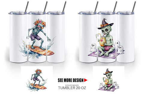 Tumbler Zany Zombie Escapades Sublimation artnoy 