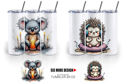 Tumbler Zen Fail Critters Sublimation artnoy 
