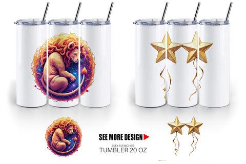 Tumbler Zodiac Babies Sublimation artnoy 