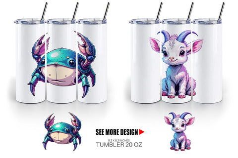 Tumbler Zodiac Babies Sublimation artnoy 