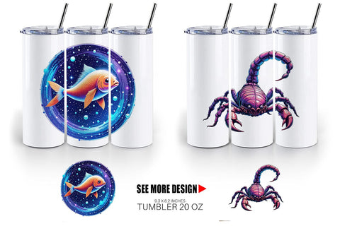 Tumbler Zodiac Babies Sublimation artnoy 
