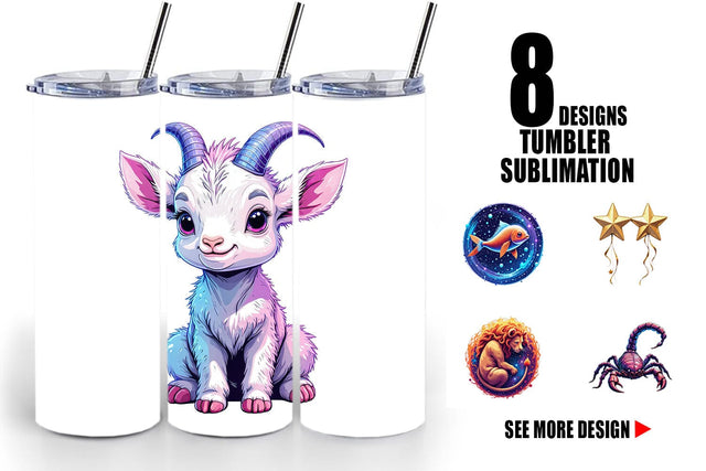 Tumbler Zodiac Babies Sublimation artnoy 
