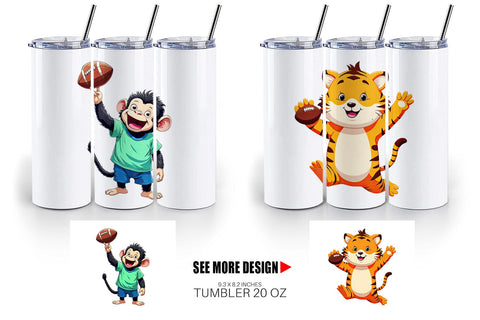 Tumbler Zoo Football Team Sublimation artnoy 