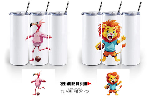 Tumbler Zoo Football Team Sublimation artnoy 