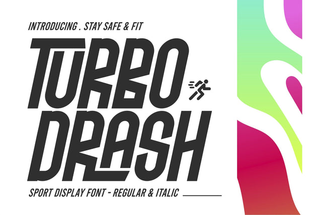 Turbo Drash - Sport Display Font Font Mozzatype 