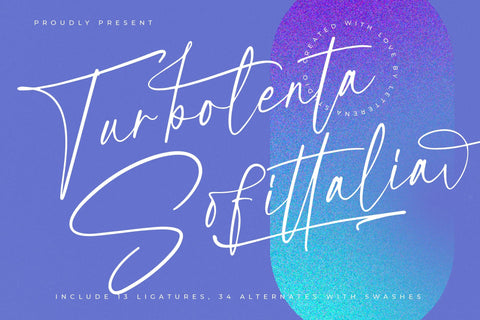 Turbolenta Sofittalia - Modern Calligraphy Font Font Letterena Studios 
