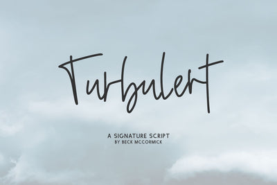 Turbulent Script Font Beck McCormick 