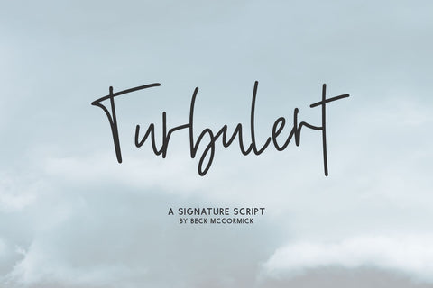 Turbulent Script Font Beck McCormick 