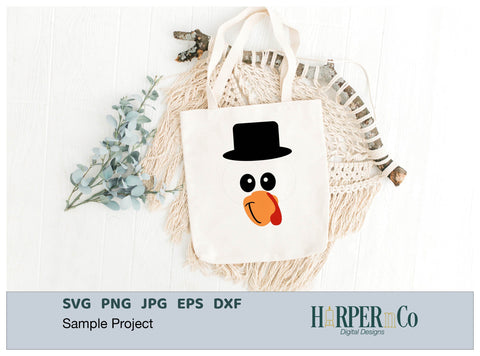 Turkey Face SVG PNG Cut EPS File SVG HarperNCo 