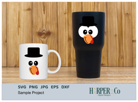 Turkey Face SVG PNG Cut EPS File SVG HarperNCo 