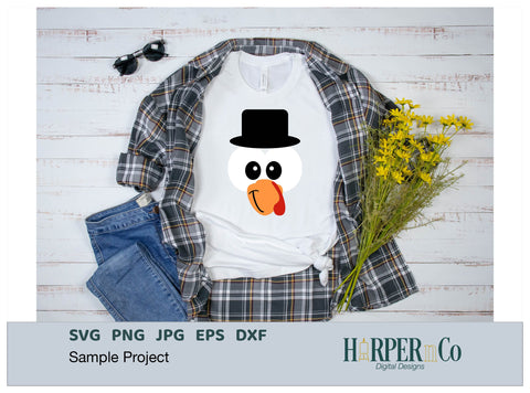 Turkey Face SVG PNG Cut EPS File SVG HarperNCo 