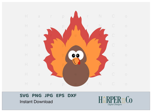 Turkey Leaves SVG PNG Cut EPS File SVG HarperNCo 
