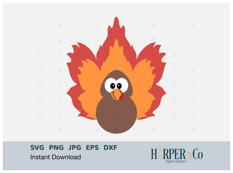 Turkey Leaves SVG PNG Cut EPS File SVG HarperNCo 