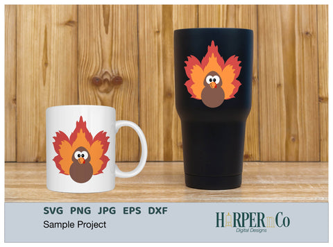Turkey Leaves SVG PNG Cut EPS File SVG HarperNCo 