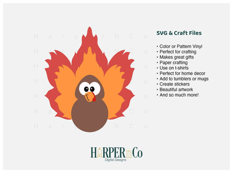 Turkey Leaves SVG PNG Cut EPS File SVG HarperNCo 