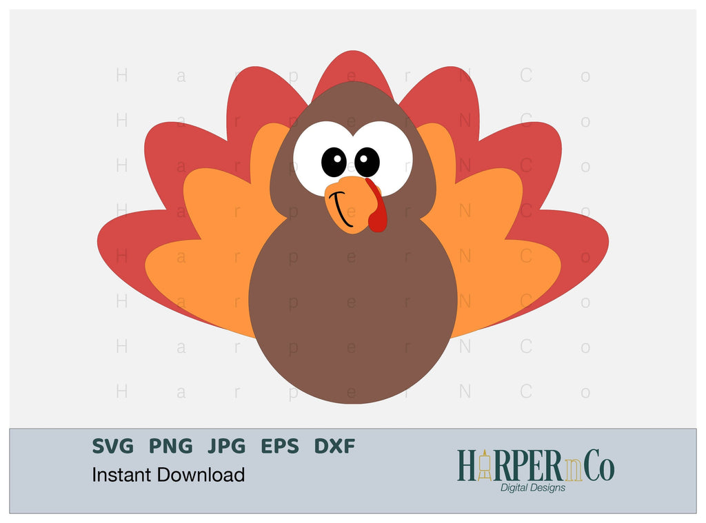 Turkey Svg Color Turkey SVG PNG Cut EPS File - So Fontsy