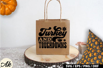 Turkey & Touchdowns SVG Design SVG akazaddesign 