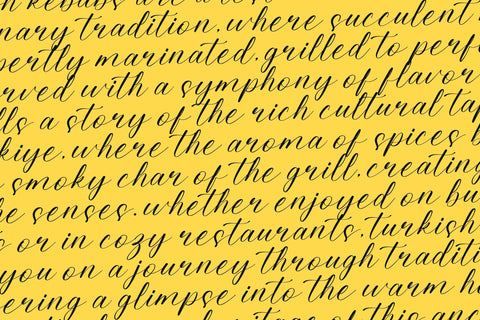 Turkish Kebab - Modern Freestyle Font Font Letterena Studios 