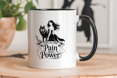 Turn all this pain into power SVG Angelina750 