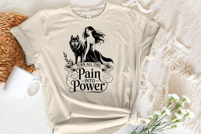 Turn all this pain into power SVG Angelina750 