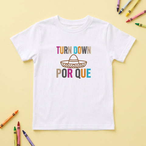 Turn Down Por Que Embroidery Design – Funny Mexican Sombrero Spanglish Saying Cinco de Mayo Machine Embroidery File Embroidery/Applique DESIGNS PatternFeed8 