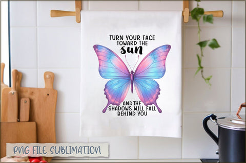 Turn your face toward the sun and the shadows will fall behind you Towel Sublimation Shetara Begum 