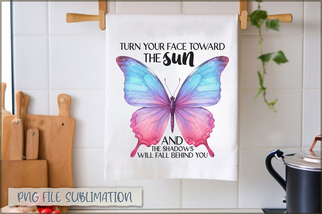 Turn your face toward the sun and the shadows will fall behind you Towel Sublimation Shetara Begum 