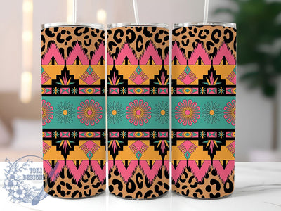 Turquoise Aztec Western Tumbler, Turquoise Jewelry, Southwest Style, Tribal Design, Rustic Charm, Western Theme, Boho Aesthetic, 20Oz Tumbler, Sublimation Wrap Sublimation ToriDesigns 