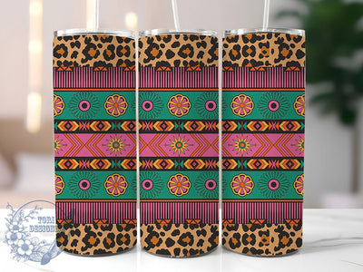 Turquoise Aztec Western Tumbler, Turquoise Jewelry, Southwest Style, Tribal Design, Rustic Charm, Western Theme, Boho Aesthetic, 20Oz Tumbler, Sublimation Wrap Sublimation ToriDesigns 