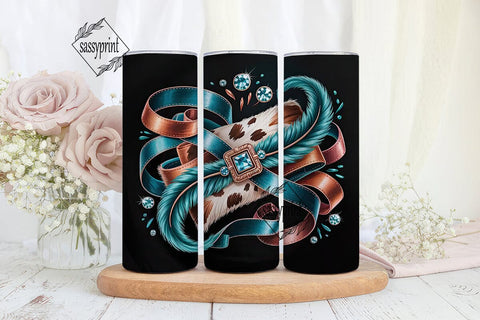 Turquoise Buckle Western 20oz Tumbler Sublimation sassyprint 