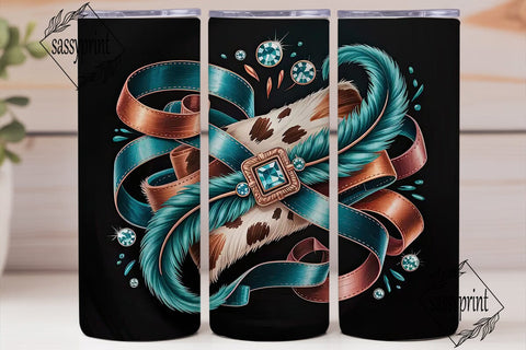 Turquoise Buckle Western 20oz Tumbler Sublimation sassyprint 