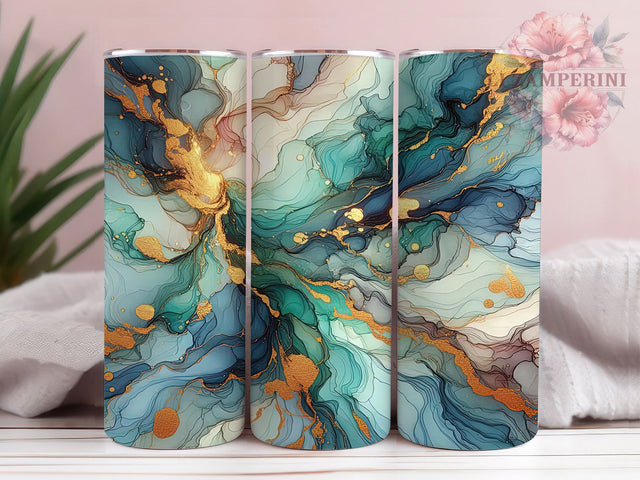 Turquoise Marble 20oz Aqua Swirl Tumbler Wrap, Elegant Stone Design, Aqua Swirl Tumbler, Luxury Marble Sublimation, Seamless Gemstone Wrap, Blue Marble Pattern Sublimation Li Zamperini 