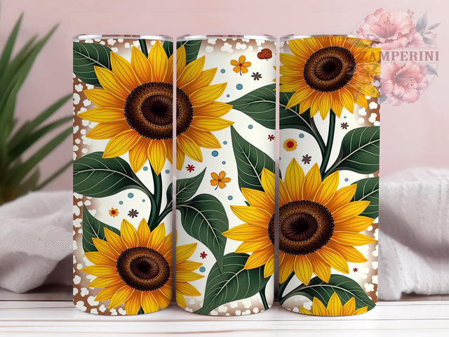 Turquoise Sunflower Western Tumbler Wrap, 20oz Sublimation Design, Floral Western Tumbler, Country Style Drinkware, Rustic Sunflower Art, Boho Tumbler Design Sublimation Li Zamperini 