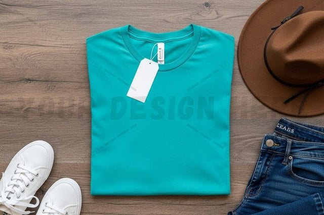 Turquoise t-shirt mockup design Mock Up Photo Regulrcrative 