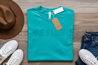Turquoise t-shirt mockup design Mock Up Photo Regulrcrative 