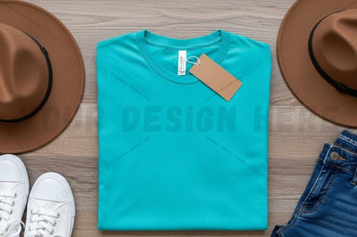 Turquoise t-shirt mockup design Mock Up Photo Regulrcrative 